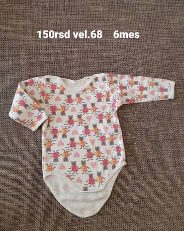 crno beli tech fleece: Bodi za bebe, 62-68 — 1