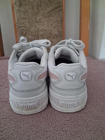 zenske puma patike: Puma dečije patike – koža/sintetika, bela boja sa puder‑roze Puma — 4