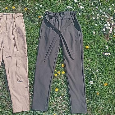 kargo pantalone prodaja: Ženske pantalone sa visokim strukom i kaišem – dva modela/boje,500d - — 3