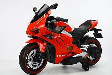Children's Electric Cars: Motor Ducati V4 12V – crveni (Brend: Simple) Realističan motocikl za — 1