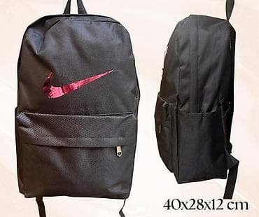 nike mini ranac: Ruksak, crni, više modela sa brend printom (NIKE/“Just Do It”/DRK) — 9