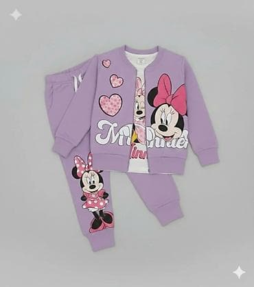 pantalone za kisu: Dečiji komplet – 3 dela sa likom Minnie - Sastav: mekani pamučni — 4