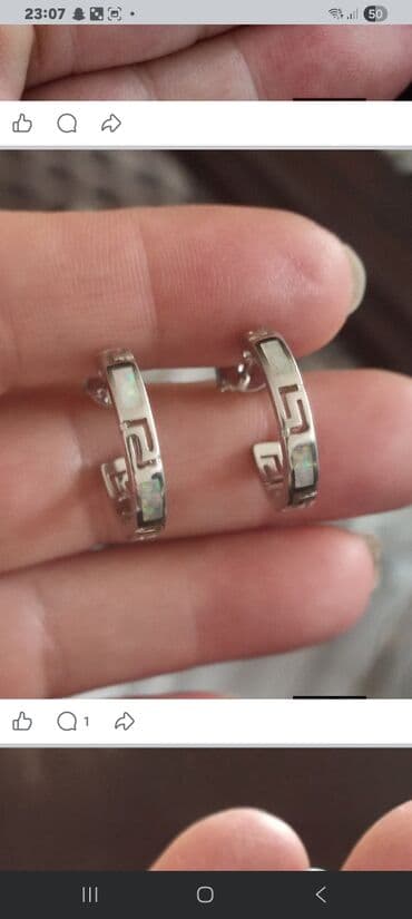 Ostali aksesoari: Srebrne minđuše – više modela, srebro 925. - Model 1: polukružne — 5