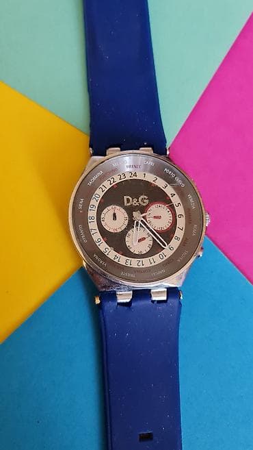 D&G analogni ručni sat sa plavim kaišem - Brend/logo: D&G na