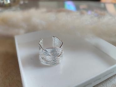 bvlgari prstenje beograd: Podesivi srebrni prsten žig 925 - Materijal: srebro 925 žig 925 — 1