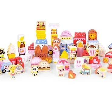 Building Blocks: EDUKATIVNE DRVENE KOCKE SET – CANDY CITY, 116 kom Brend: ECO TOYS — 1