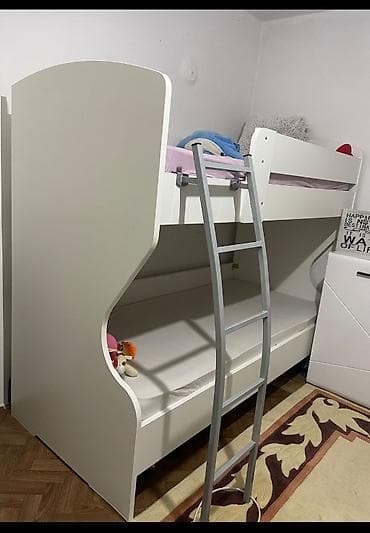 bele puma patike: Krevet na sprat JELA – model KRSP iz kolekcije Kiki - Moderan, beli — 1