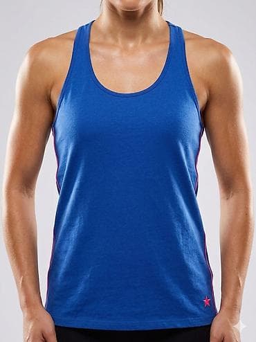 Ženska sportska majica bez rukava (racerback kroj) - Boja: intenzivno