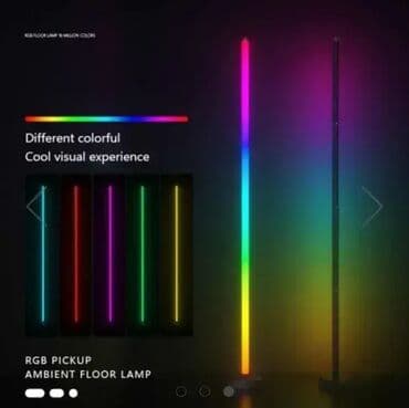led lusteri sa daljinskim: Podna lampa, bоја - Crna, Novo — 3