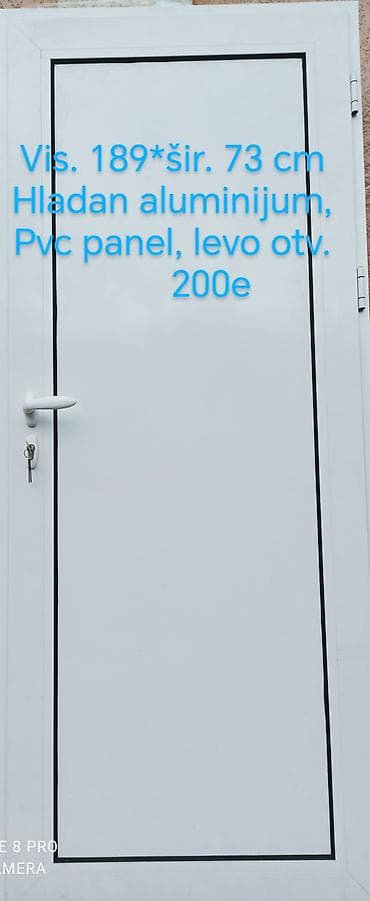slike devojke sa ledja: Aluminijumska spoljašnja vrata sa PVC panelom - Dimenzije: visina 189 — 1