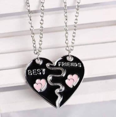 srebrne ogrlice sajle: Ogrlice Best Friends
Cena:1100din/par — 3