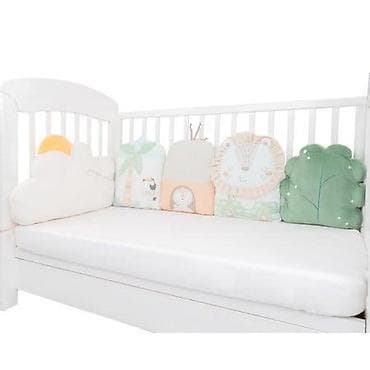 peskiri krpe i kucni tekstil: KIKKA BOO Ogradica od plišanih jastuka – set 5 pcs Jungle King KKB1 — 1
