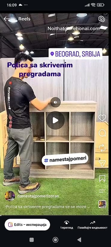 stender za odecu: -Polica sa skrivenim pregradama se se moze izraditi od materijala kao — 6