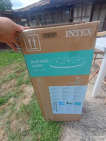 jastuci za bastenske stolice: INTEX Prism Frame Premium Pool Set – okrugli montažni bazen 3,05 m x — 1