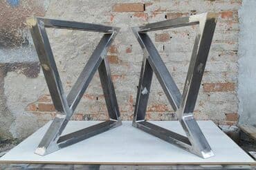 tabure sa prostorom za odlaganje: Noge za sto 008 Dimenzija 70x72cm Materijal : Metalna cev 60x40 — 3