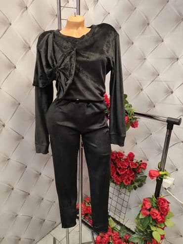 Gornji deo: Dame komplet – udobna trenerka/duks + pantalone - Model: ženski — 2