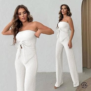 Sets: Ženski jednobojni komplet bez bretela, od elastičnog — 1