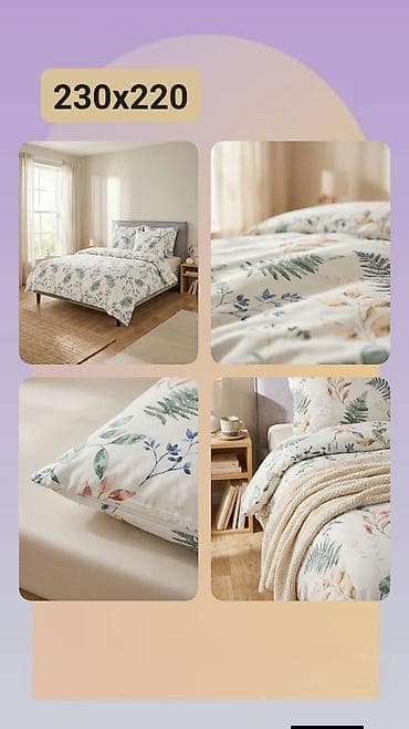 bastenski set maxi: Posteljina set 230x220 - Dimenzije: navlaka za jorgan 230 x 220 cm - — 1