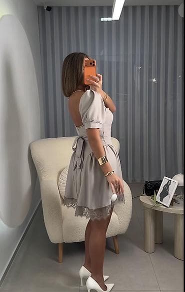 haljine tom tailor: 🔥Kratka elegantna haljina sa puf rukavima i čipkom
✅2700 din — 2