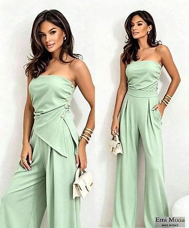 kombinezoni 2023: Ženski elegantni kombinezon bez naramenica – Emi Moda, Made in Italy — 4
