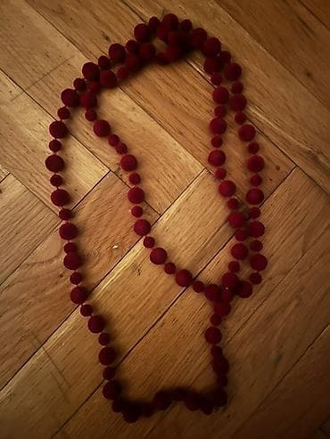 putne torbe nike: Perle. od bordo pom‑pom kuglica - Materijal: meke tekstilne — 2