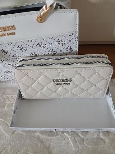 grobari ruma: GUESS set – torba i novčanik u svetloj, krem/beloj boji - Brend — 3