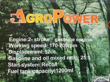 za busenje rupa na kaisu: Prodajem nov i kvalitetan benzinski bušač rupa. Snaga: 52 CC Model — 6