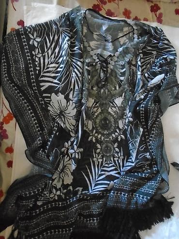 Lagana tunika za plažu sa resicama za krupnu osobu, baš baš velika