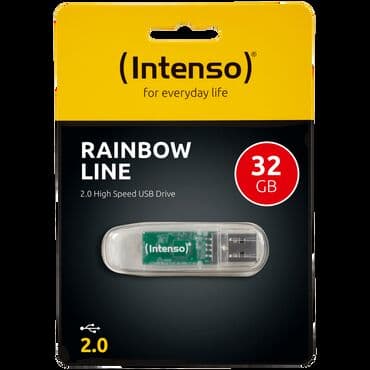 medion ssd: USB Flash drive 32GB Rainbow Line, transparentna boja, materijal — 1