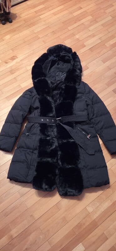 exit jakne: Zimska ženska jakna sa kapuljačom – crna - Duga, topla puffer jakna — 6