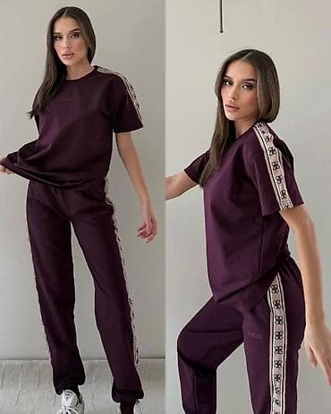 guess bela torba: Ženski komplet trenerke sa majicom – GUESS stil - Dvodijelni set — 3