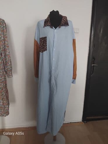zara haljine na preklop: Sab 4XL (EU 48), color - Multicolored, Oversize, Long sleeves — 1