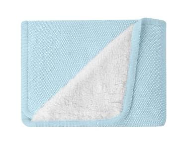 museme za stolove: KikkaBoo Pleteno dvostrano baby ćebence Sherpa 75x100 – Dream Big Blue — 2