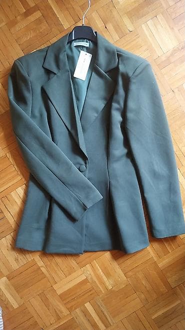 massimo duti: Ženski sako – tamnozelena/maslinasta boja. Univerzalan za S/M/L Made — 1