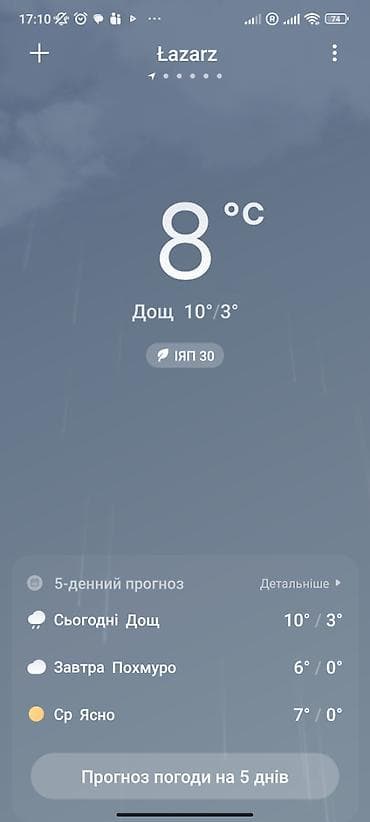 Aplikacija za vreme – detaljna prognoza za vaš grad - Prikaz trenutne