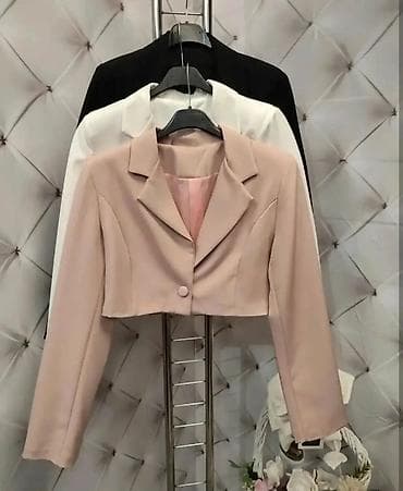 nike roze: Ženski kratki sako – elegantan kroj - Model: kratki sako sa klasičnim — 3