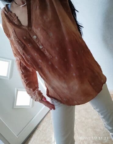 zara kozne helanke: Zara, M (EU 38), Single-colored, color - Brown — 1
