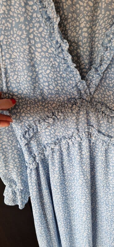 moderne haljine za svadbu: S (EU 36), bоја - Svetloplava, Dugih rukava — 4