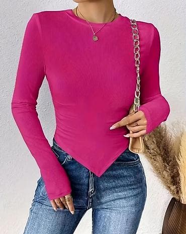 Bluza u pero sa elastinom. pink,borda,teget,crna,braon,neon roza,tamno