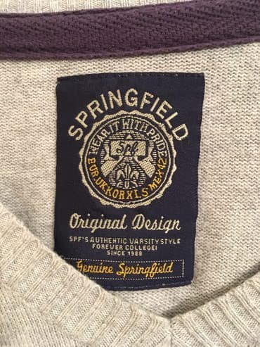 springfield jakne srbija: Original Springfield džemper, kao nov, 100% cotton, svetlo sivi sa — 3