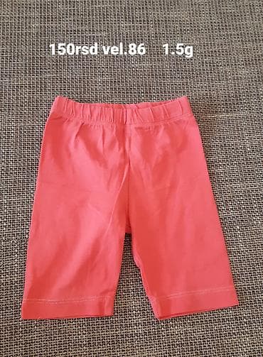 hulahopke sa dezenom: Dečje helanke/kratke tajice u koralno‑narandžastoj boji. - Veličina — 1