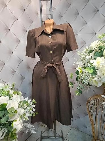 Ženska košulja-haljina sa prugama - Kroj: klasična košulja-haljina A na lalafo.rs Ženska košulja-haljina sa prugama - Kroj: klasična košulja-haljina A