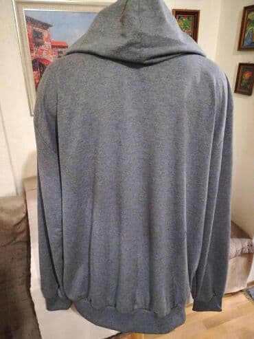 velicine pantalona: Novi muski duks sa kapuljacom u velikom broju Benx 5XL Sivi — 5