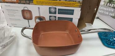 duboki tanjiri metalac: Višenamenska kvadratna šerpa / duboki tiganj modernog dizajna, idealna — 6