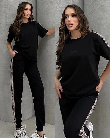 guess bela torba: Ženski komplet trenerke sa majicom – GUESS stil - Dvodijelni set — 6