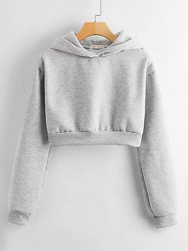 Duks crop top sa kapuljacom. Futer. Dostupna zuta boja boja