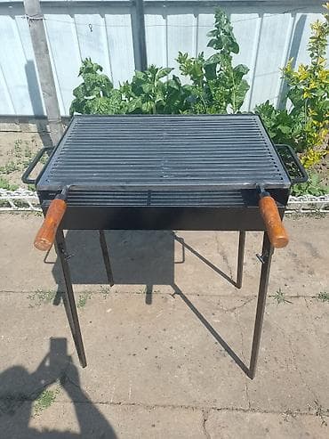 Kosilice i trimeri: Veliki roštilj na ćumur/drva sa točkićima - Konstrukcija od čelika — 6