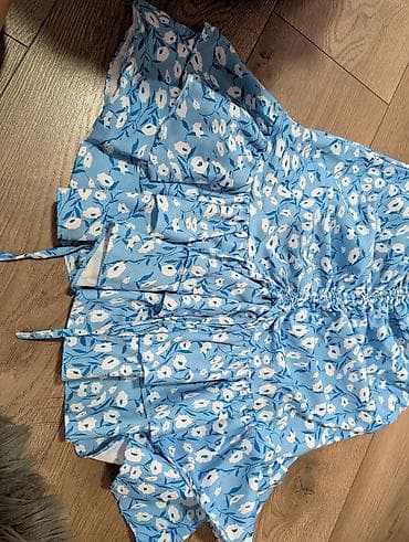 haljine 2022: Plava letnja haljina na bretele – Etika Fashion, veličina M (EU 38) - — 2