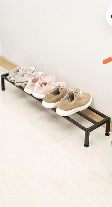 sve za bebe: Metalna polica/stalak za obuću – niskog profila, jednoredni dizajn. - — 1