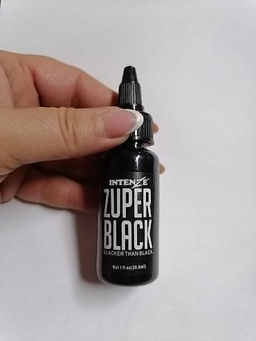 Nail care: INTENZE Zuper Black – profesionalna crna tetovažerska boja - — 6